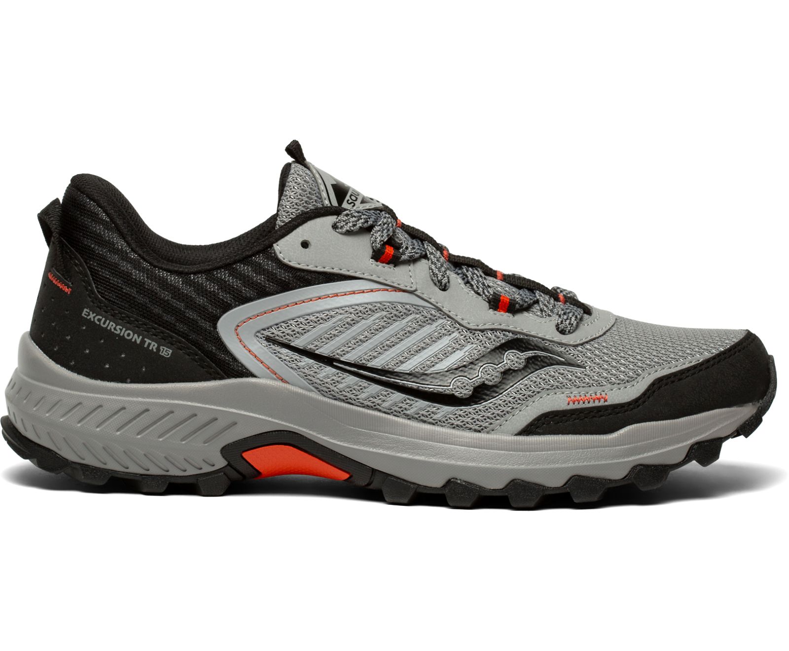 Saucony Excursion Tr15 Men\'s Trail Running Shoes Black / DeepRed / Grey | Canada 577TCEV